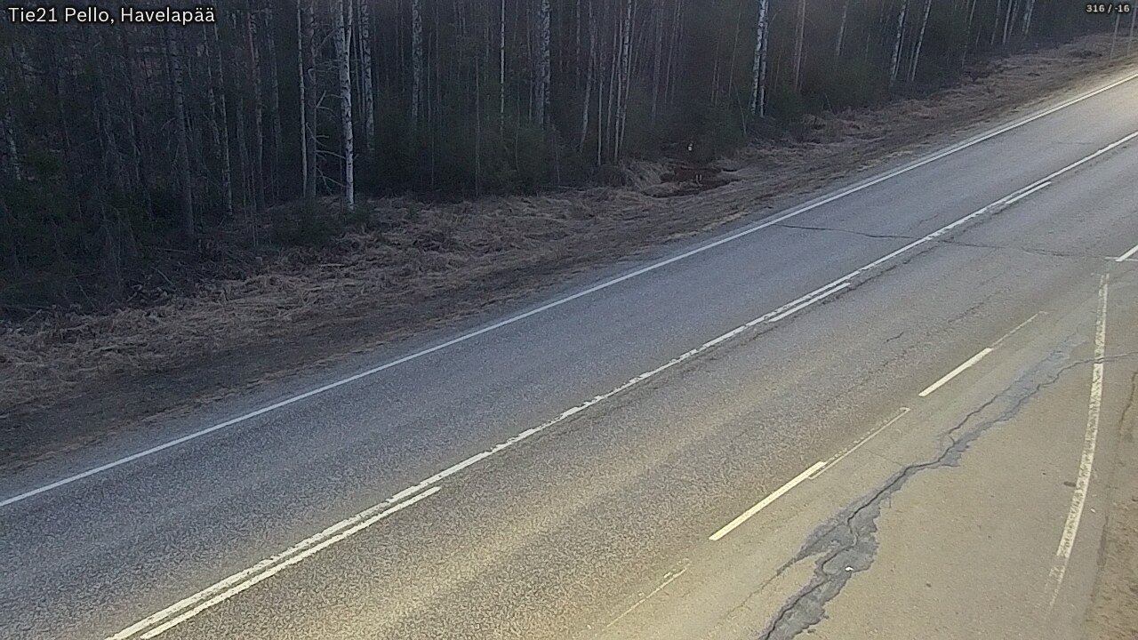 Weather Camera Image Road 21 Pello, Havelanpää, Pello, Lappi