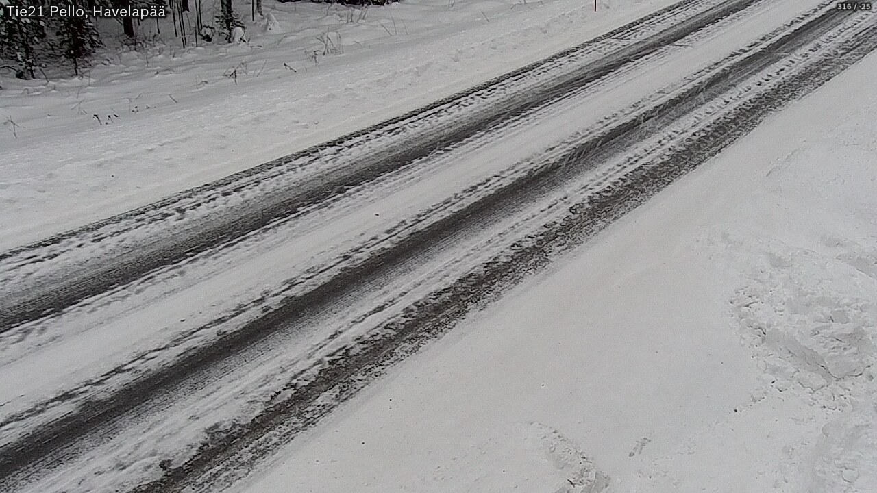 Weather Camera Image Väg 21 Pello, Havelanpää, Pello, Lappi