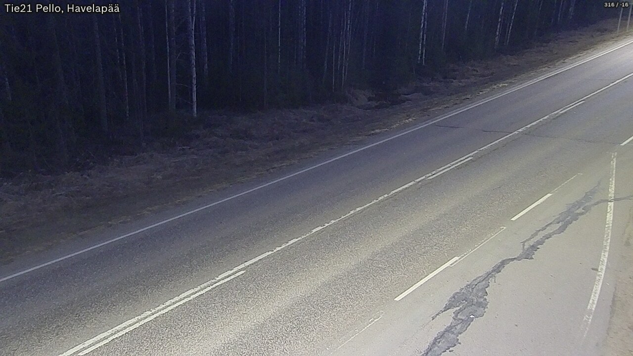 Weather Camera Image Road 21 Pello, Havelanpää, Pello, Lappi