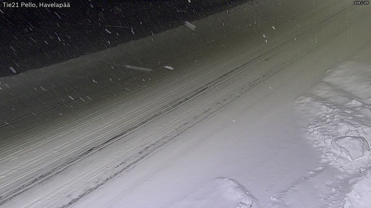 Weather Camera Image Väg 21 Pello, Havelanpää, Pello, Lappi