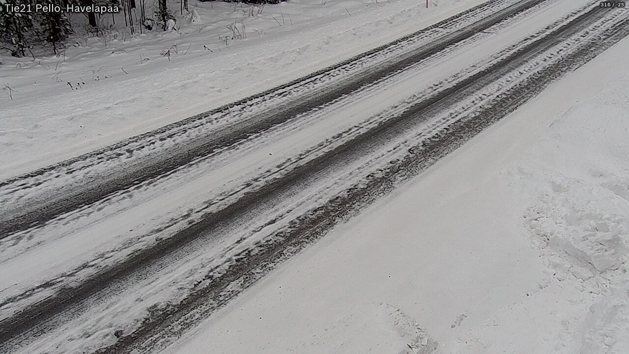 Weather Camera Image Väg 21 Pello, Havelanpää, Pello, Lappi