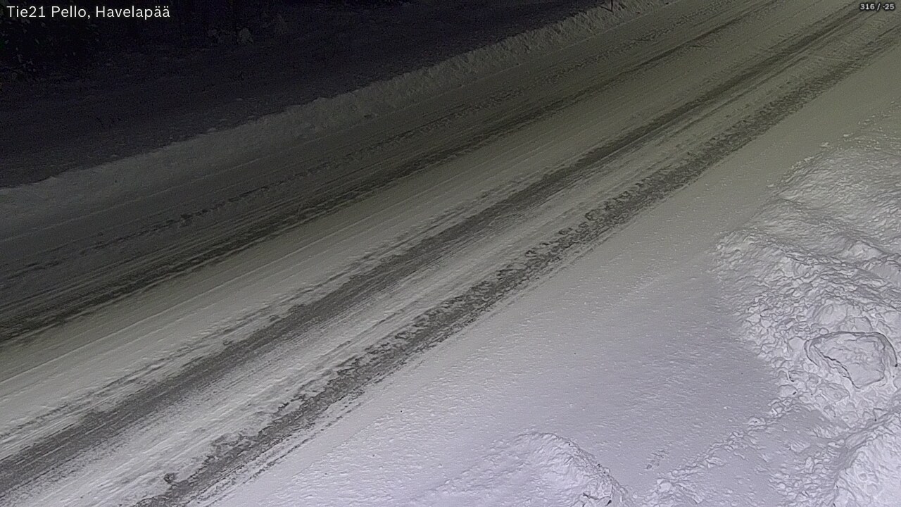 Weather Camera Image Väg 21 Pello, Havelanpää, Pello, Lappi