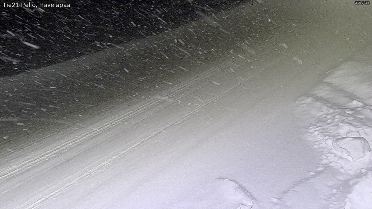 Weather Camera Image Väg 21 Pello, Havelanpää, Pello, Lappi