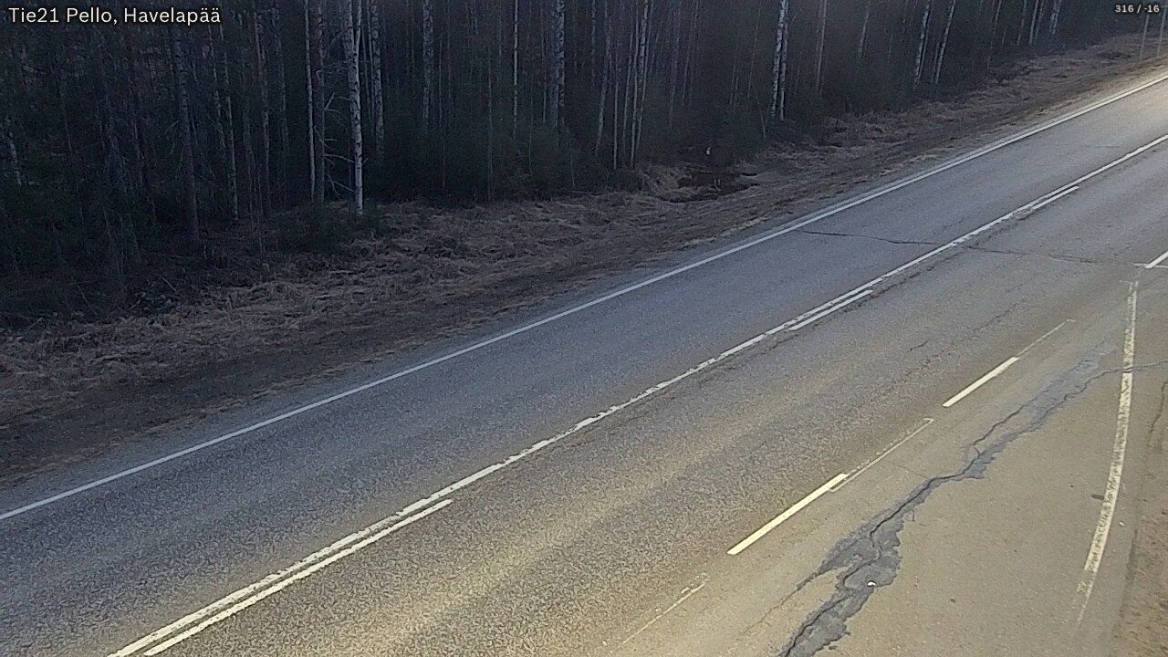 Weather Camera Image Road 21 Pello, Havelanpää, Pello, Lappi