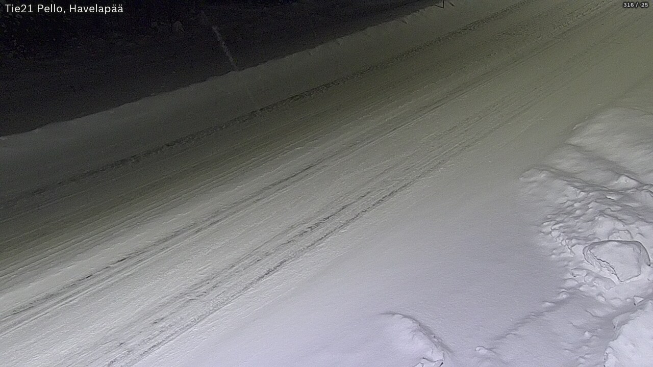 Weather Camera Image Väg 21 Pello, Havelanpää, Pello, Lappi