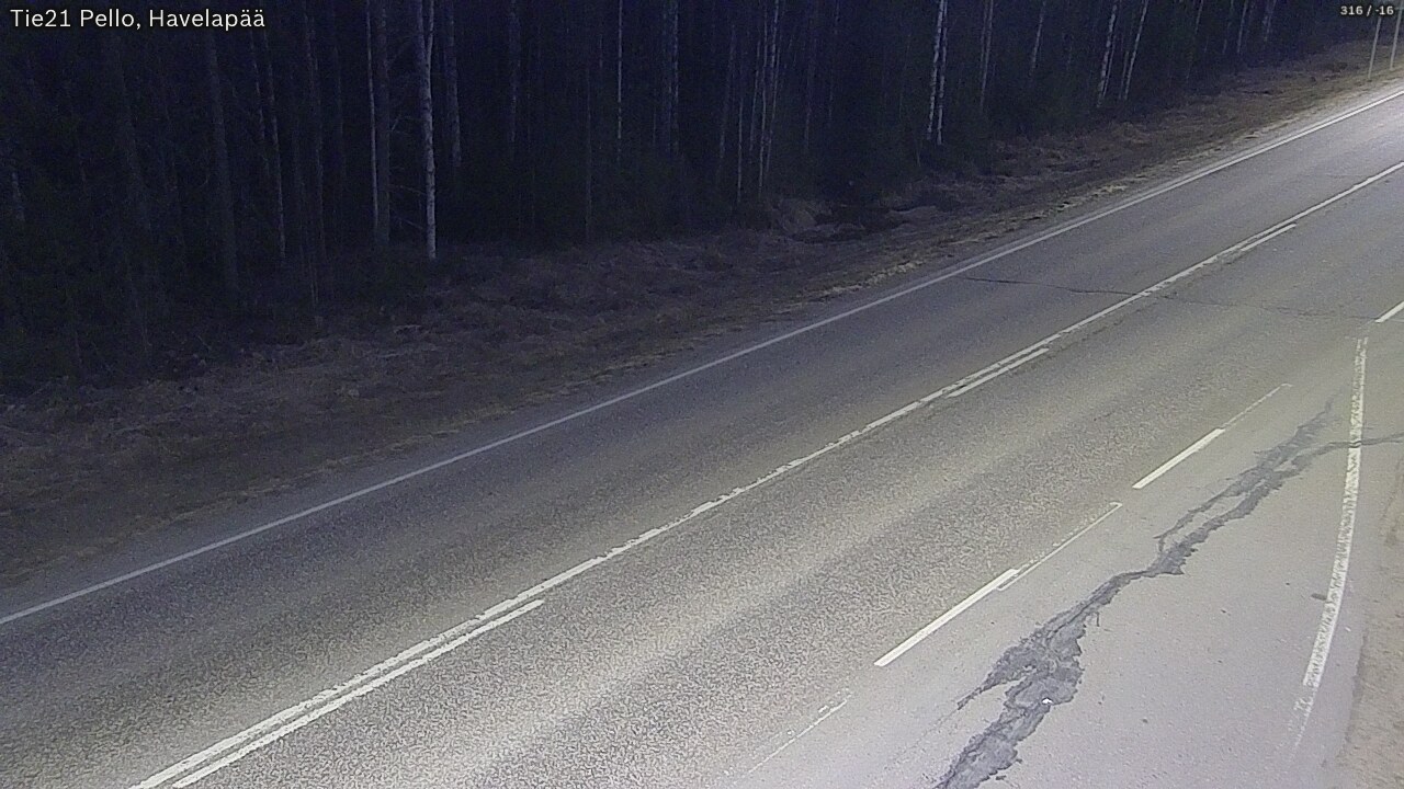 Weather Camera Image Road 21 Pello, Havelanpää, Pello, Lappi