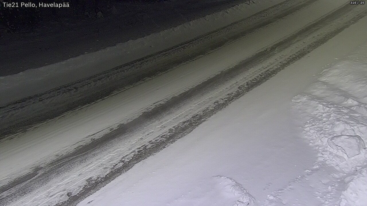 Weather Camera Image Väg 21 Pello, Havelanpää, Pello, Lappi