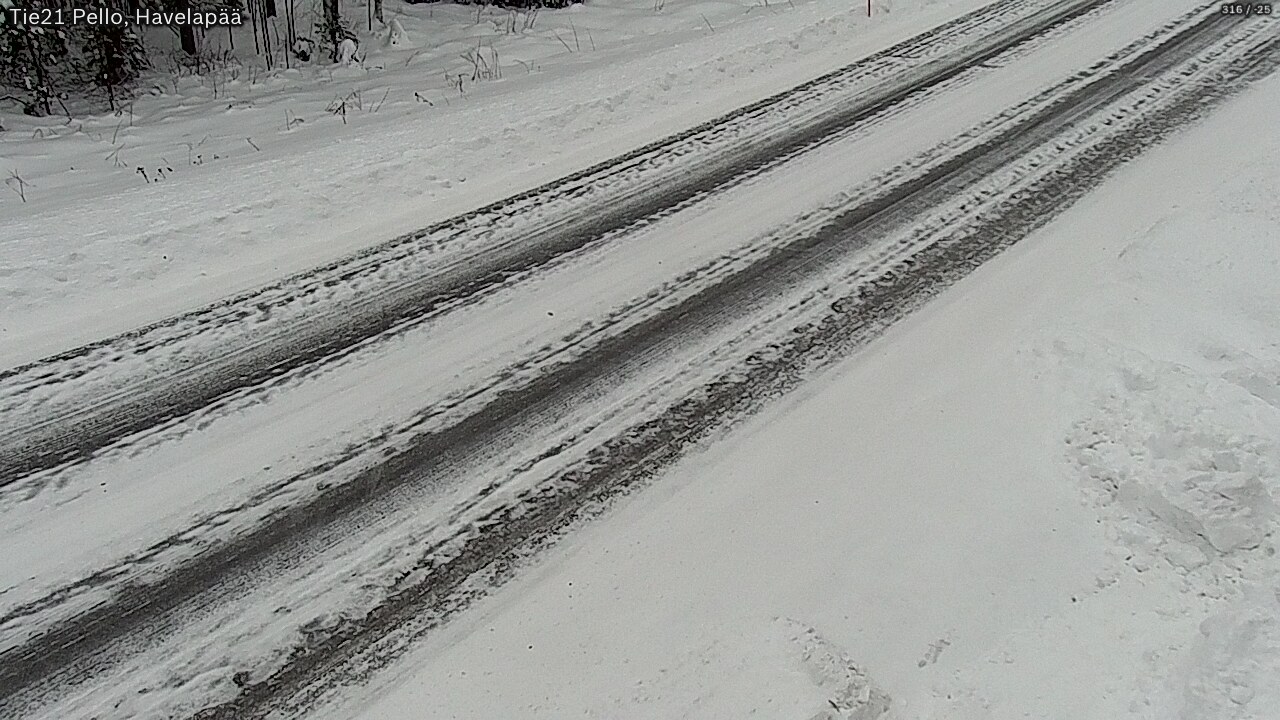Weather Camera Image Väg 21 Pello, Havelanpää, Pello, Lappi