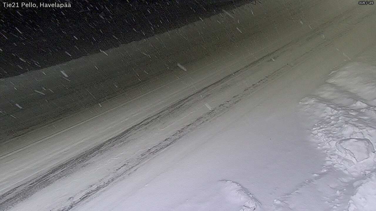 Weather Camera Image Väg 21 Pello, Havelanpää, Pello, Lappi