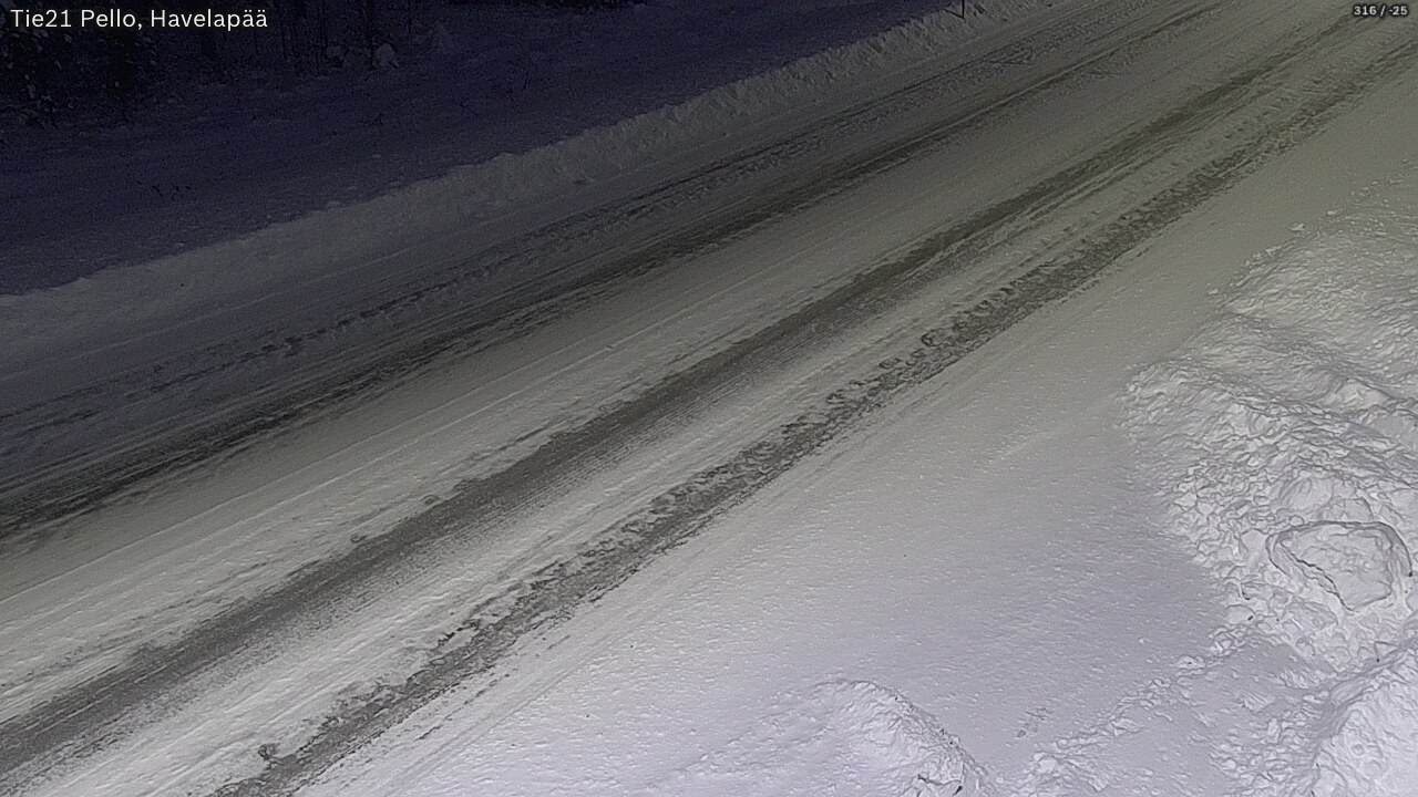 Weather Camera Image Väg 21 Pello, Havelanpää, Pello, Lappi