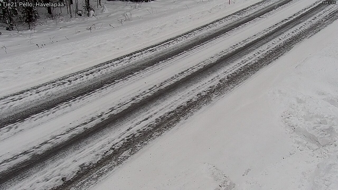 Weather Camera Image Väg 21 Pello, Havelanpää, Pello, Lappi