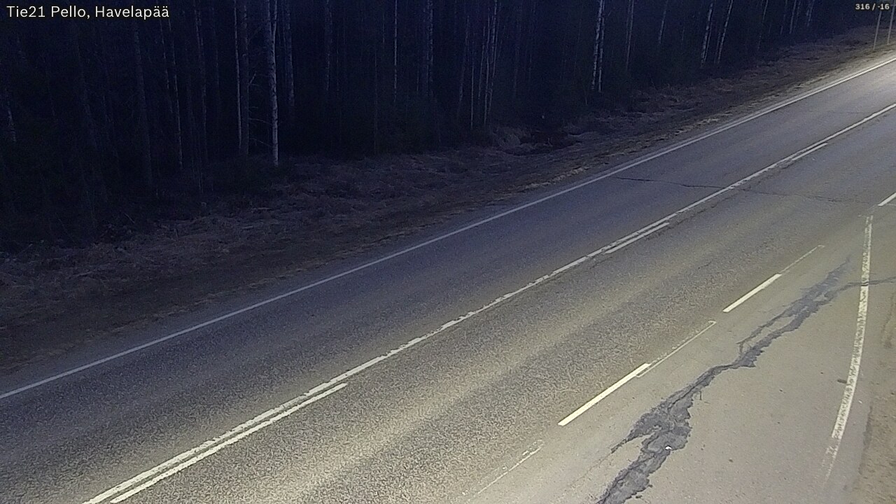 Weather Camera Image Road 21 Pello, Havelanpää, Pello, Lappi