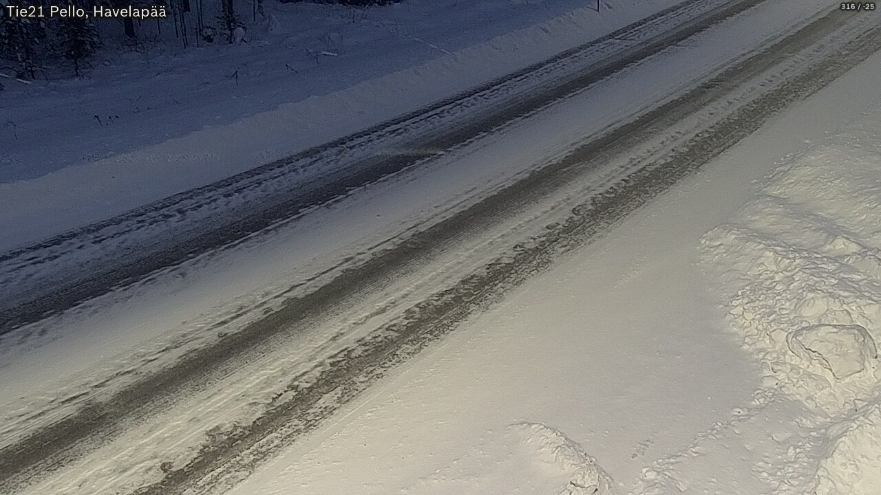 Weather Camera Image Väg 21 Pello, Havelanpää, Pello, Lappi