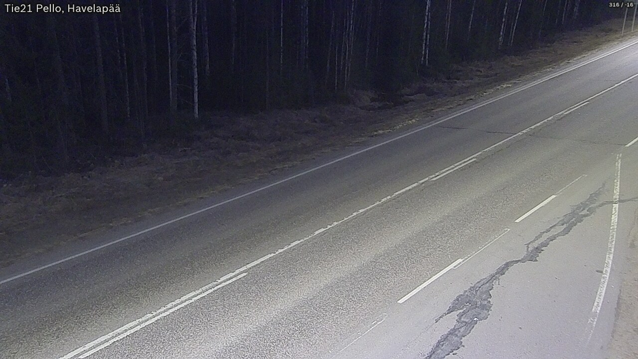 Weather Camera Image Road 21 Pello, Havelanpää, Pello, Lappi