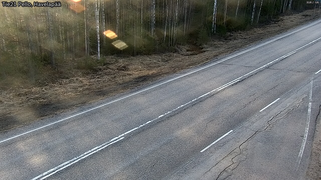 Weather Camera Image Väg 21 Pello, Havelanpää, Pello, Lappi