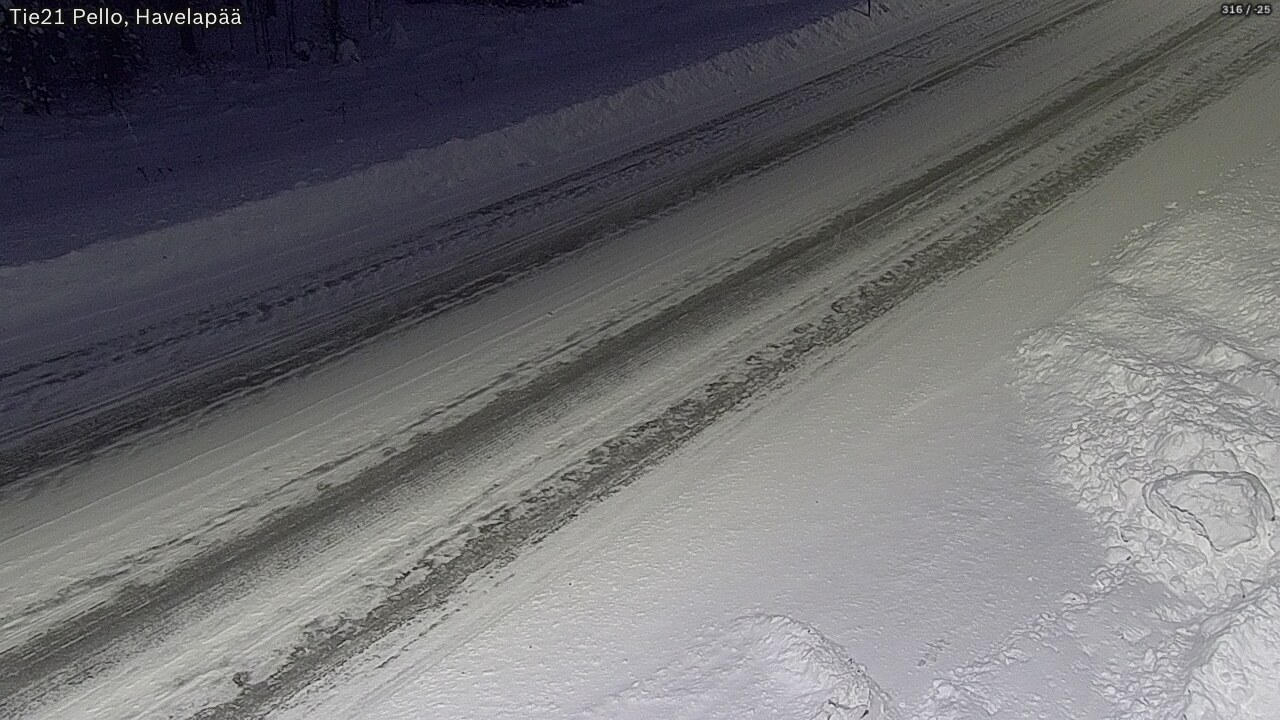 Weather Camera Image Väg 21 Pello, Havelanpää, Pello, Lappi