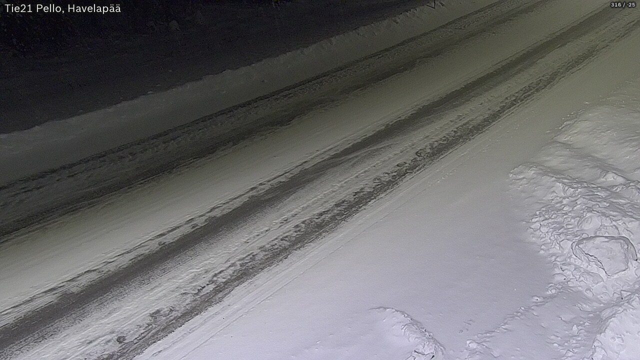 Weather Camera Image Väg 21 Pello, Havelanpää, Pello, Lappi