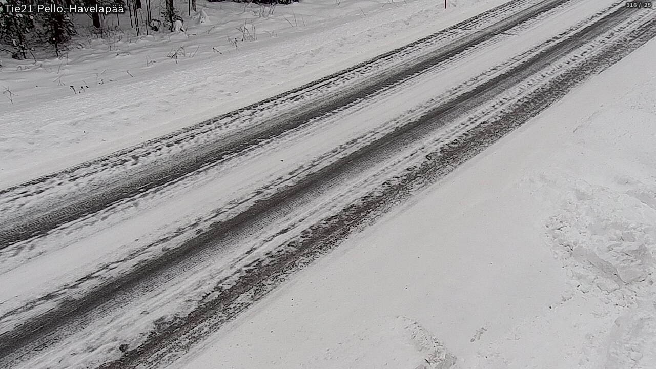 Weather Camera Image Väg 21 Pello, Havelanpää, Pello, Lappi