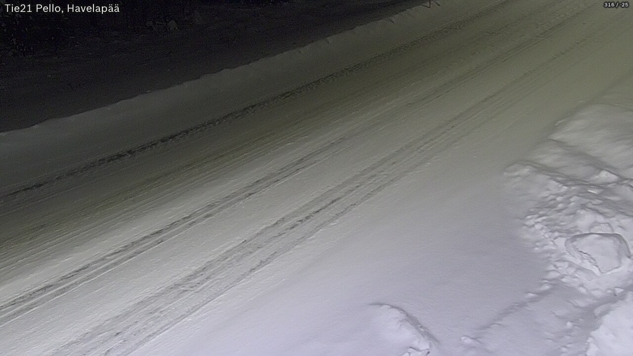 Weather Camera Image Väg 21 Pello, Havelanpää, Pello, Lappi