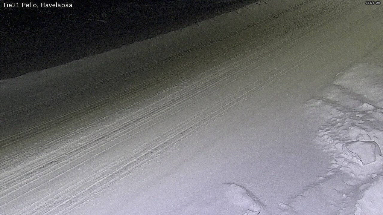 Weather Camera Image Väg 21 Pello, Havelanpää, Pello, Lappi