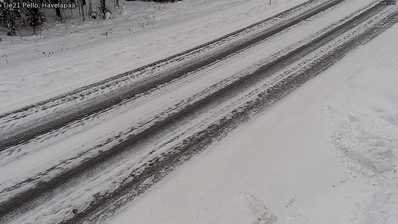 Weather Camera Image Väg 21 Pello, Havelanpää, Pello, Lappi