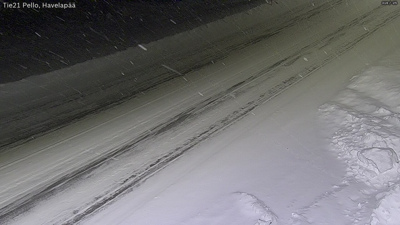 Weather Camera Image Väg 21 Pello, Havelanpää, Pello, Lappi