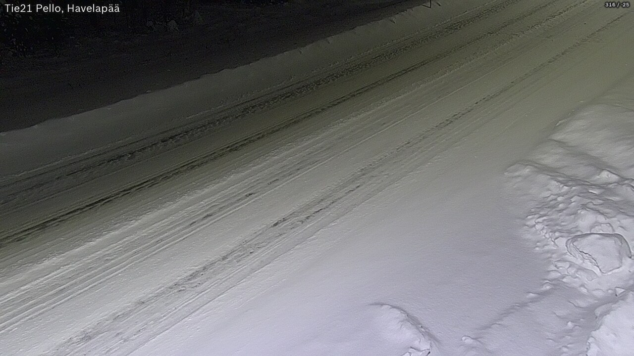 Weather Camera Image Väg 21 Pello, Havelanpää, Pello, Lappi