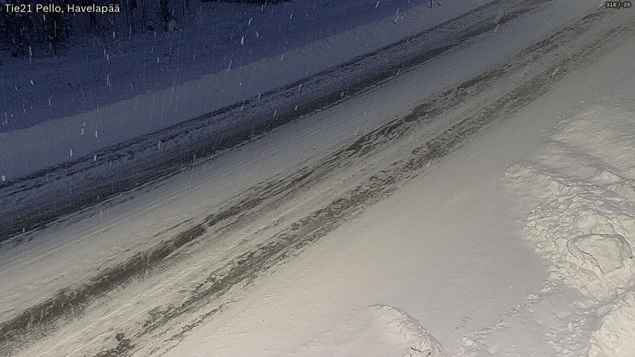 Weather Camera Image Väg 21 Pello, Havelanpää, Pello, Lappi