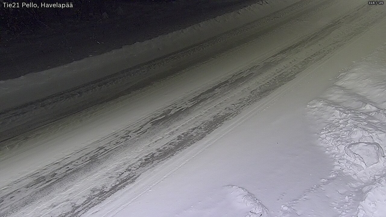 Weather Camera Image Väg 21 Pello, Havelanpää, Pello, Lappi