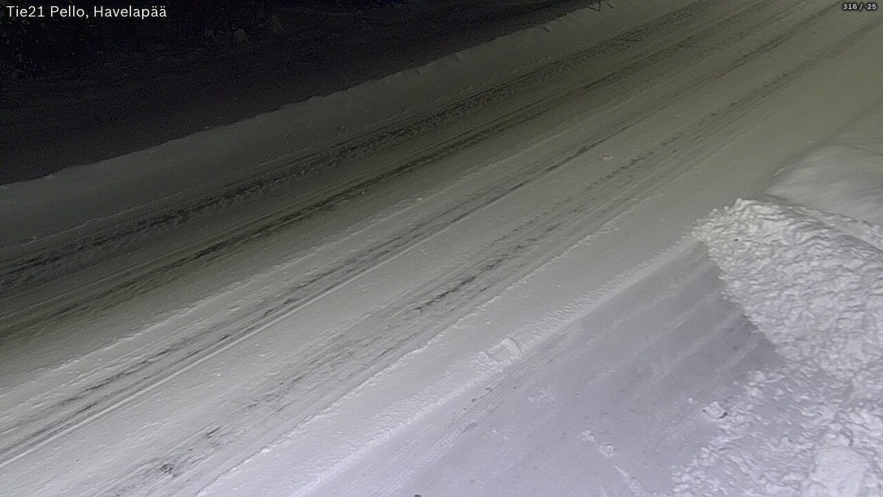 Weather Camera Image Väg 21 Pello, Havelanpää, Pello, Lappi