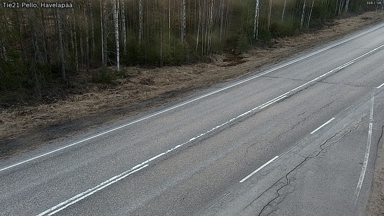 Weather Camera Image Road 21 Pello, Havelanpää, Pello, Lappi