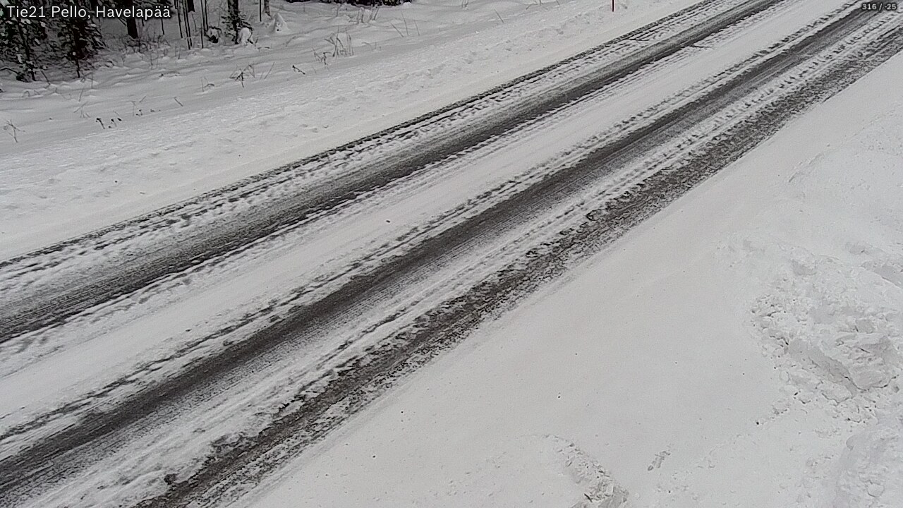 Weather Camera Image Väg 21 Pello, Havelanpää, Pello, Lappi