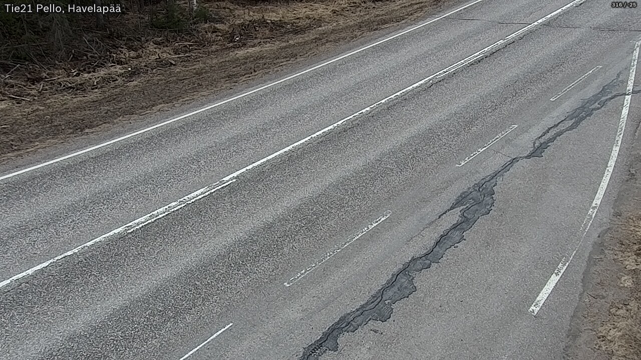 Weather Camera Image Väg 21 Pello, Havelanpää, Pello, Lappi