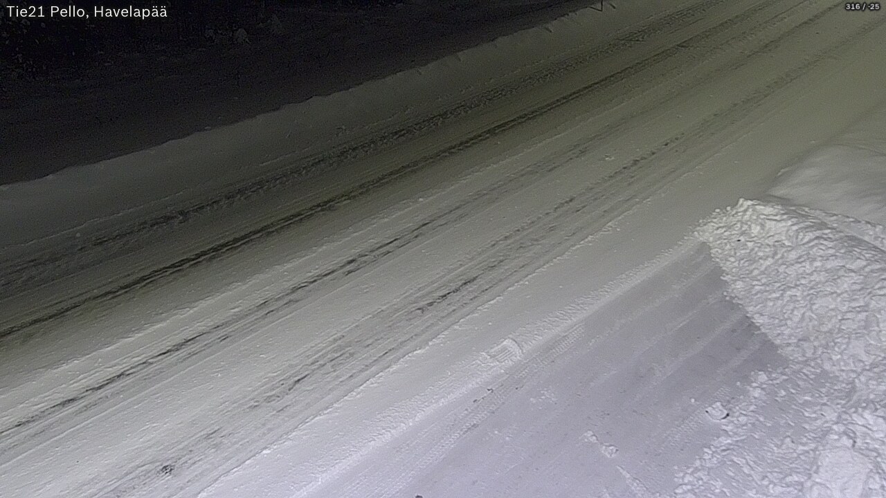 Weather Camera Image Väg 21 Pello, Havelanpää, Pello, Lappi