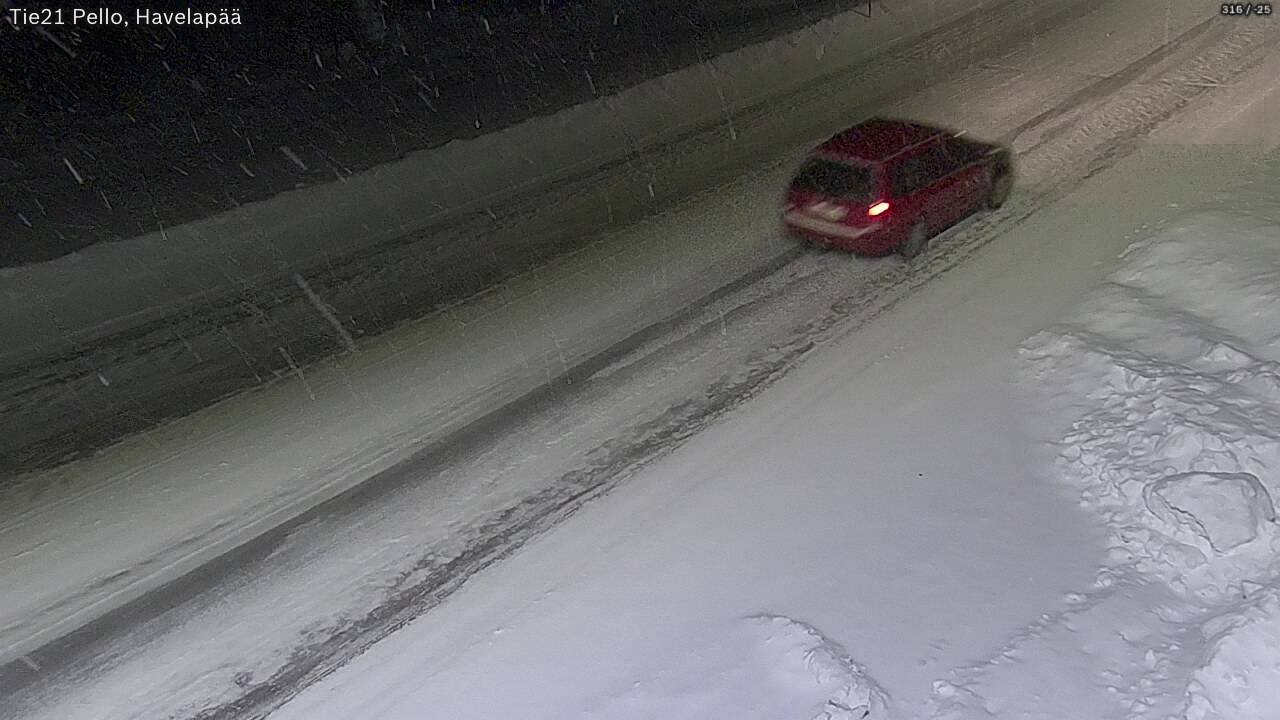 Weather Camera Image Väg 21 Pello, Havelanpää, Pello, Lappi