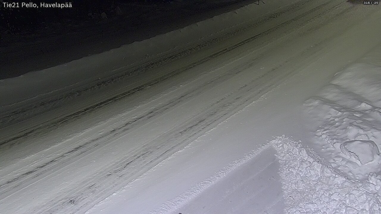 Weather Camera Image Väg 21 Pello, Havelanpää, Pello, Lappi