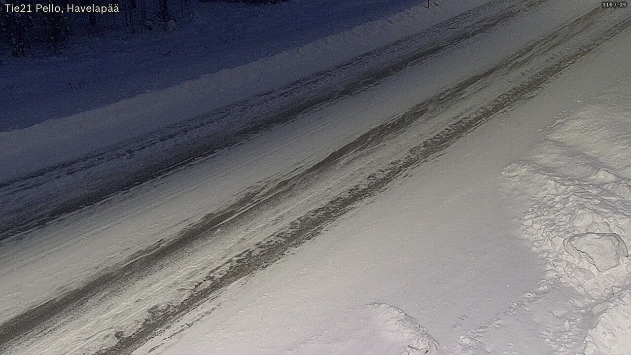 Weather Camera Image Väg 21 Pello, Havelanpää, Pello, Lappi