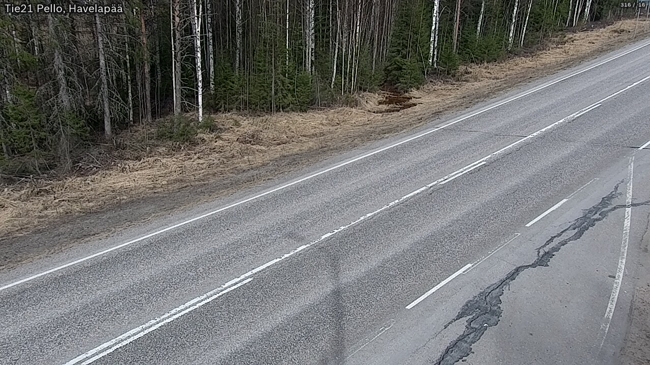 Weather Camera Image Road 21 Pello, Havelanpää, Pello, Lappi