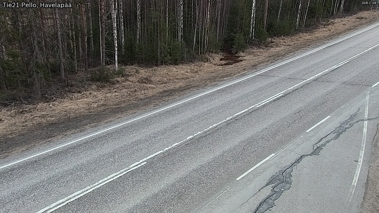 Weather Camera Image Road 21 Pello, Havelanpää, Pello, Lappi