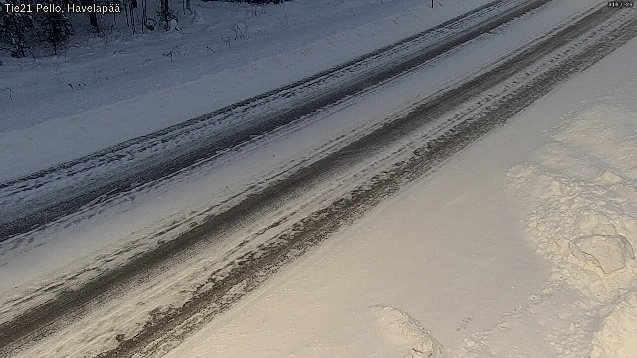 Weather Camera Image Väg 21 Pello, Havelanpää, Pello, Lappi