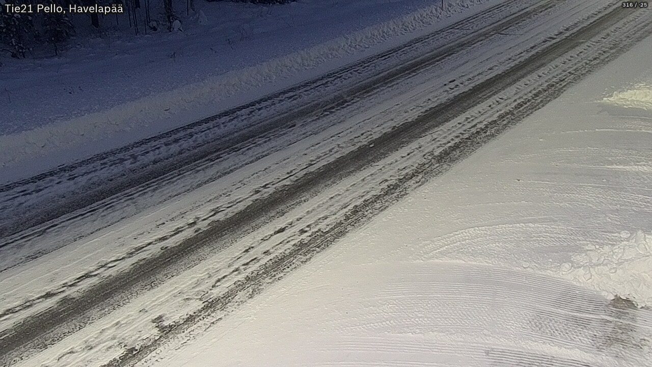 Weather Camera Image Väg 21 Pello, Havelanpää, Pello, Lappi
