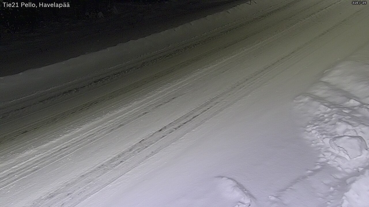 Weather Camera Image Väg 21 Pello, Havelanpää, Pello, Lappi
