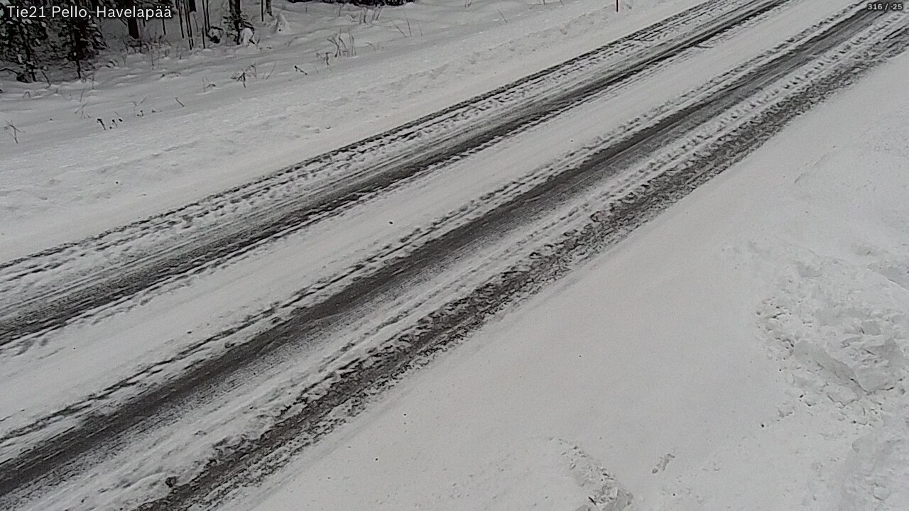 Weather Camera Image Väg 21 Pello, Havelanpää, Pello, Lappi