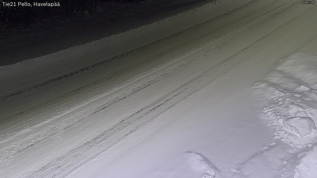 Weather Camera Image Väg 21 Pello, Havelanpää, Pello, Lappi