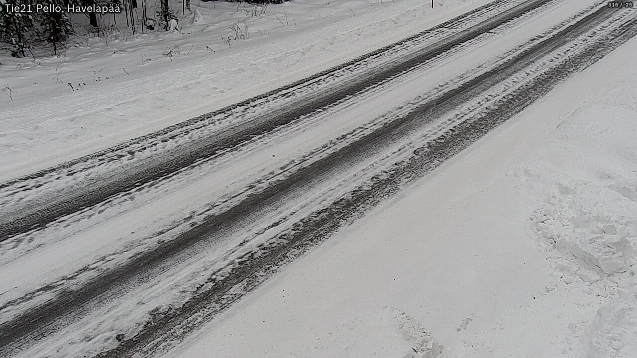 Weather Camera Image Väg 21 Pello, Havelanpää, Pello, Lappi