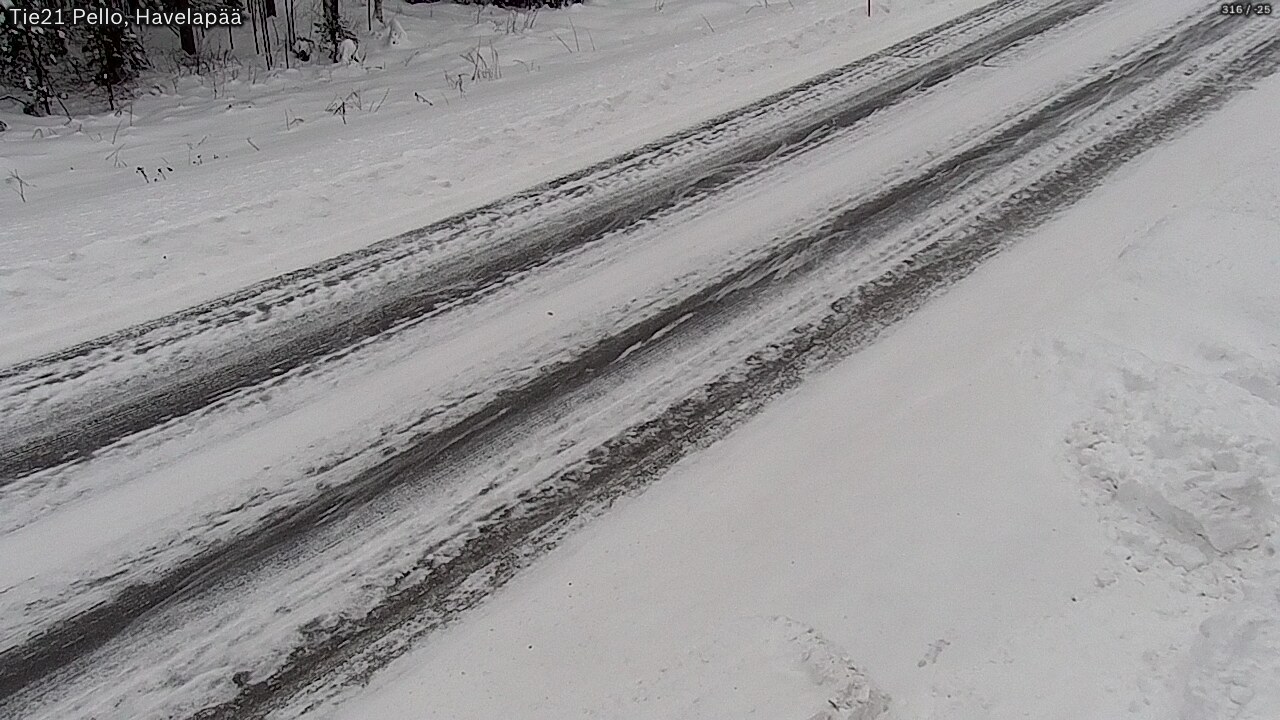 Weather Camera Image Väg 21 Pello, Havelanpää, Pello, Lappi