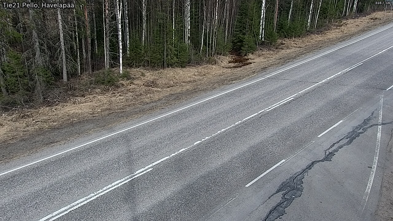 Weather Camera Image Road 21 Pello, Havelanpää, Pello, Lappi