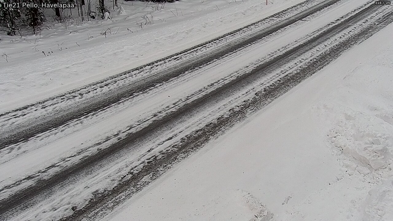 Weather Camera Image Väg 21 Pello, Havelanpää, Pello, Lappi