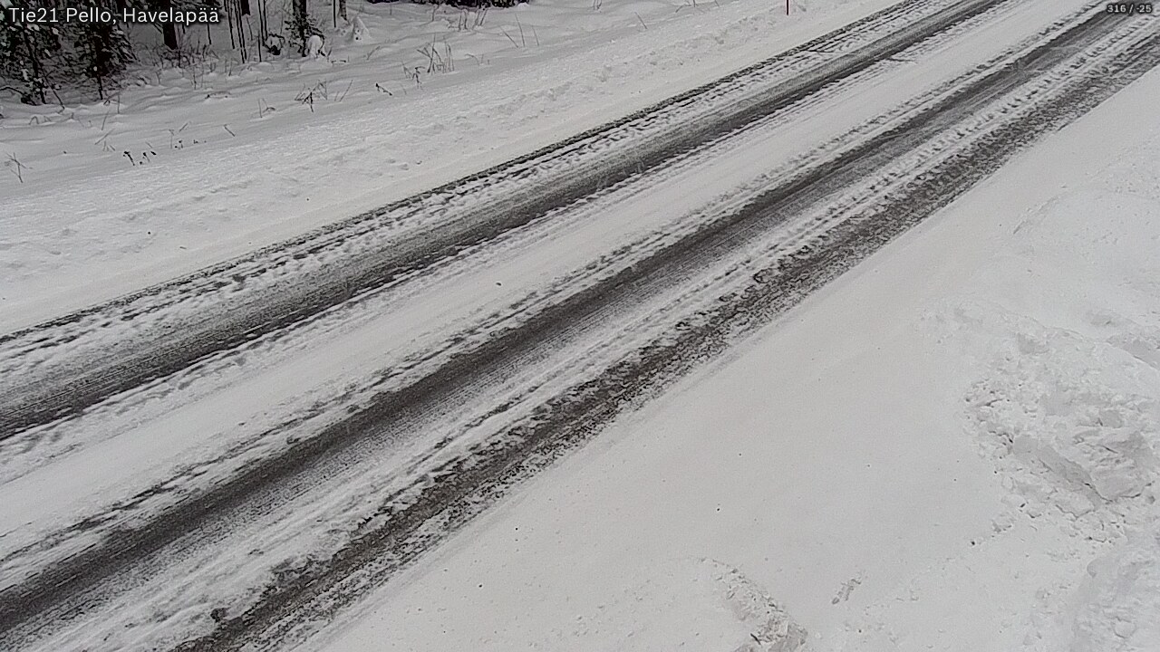 Weather Camera Image Väg 21 Pello, Havelanpää, Pello, Lappi