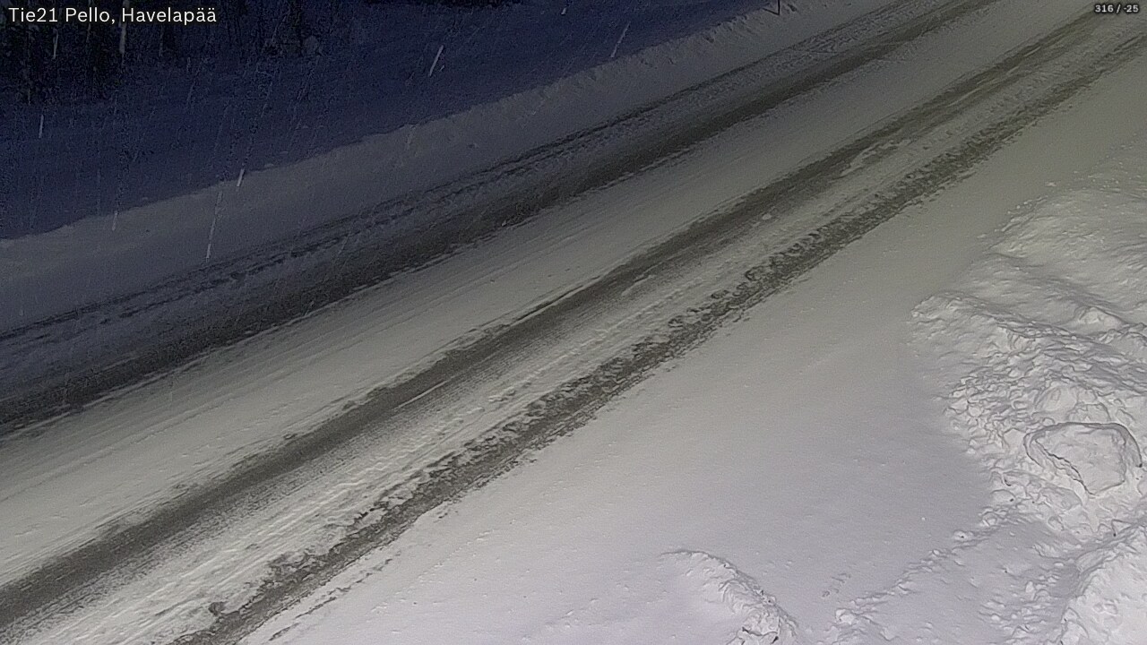 Weather Camera Image Väg 21 Pello, Havelanpää, Pello, Lappi